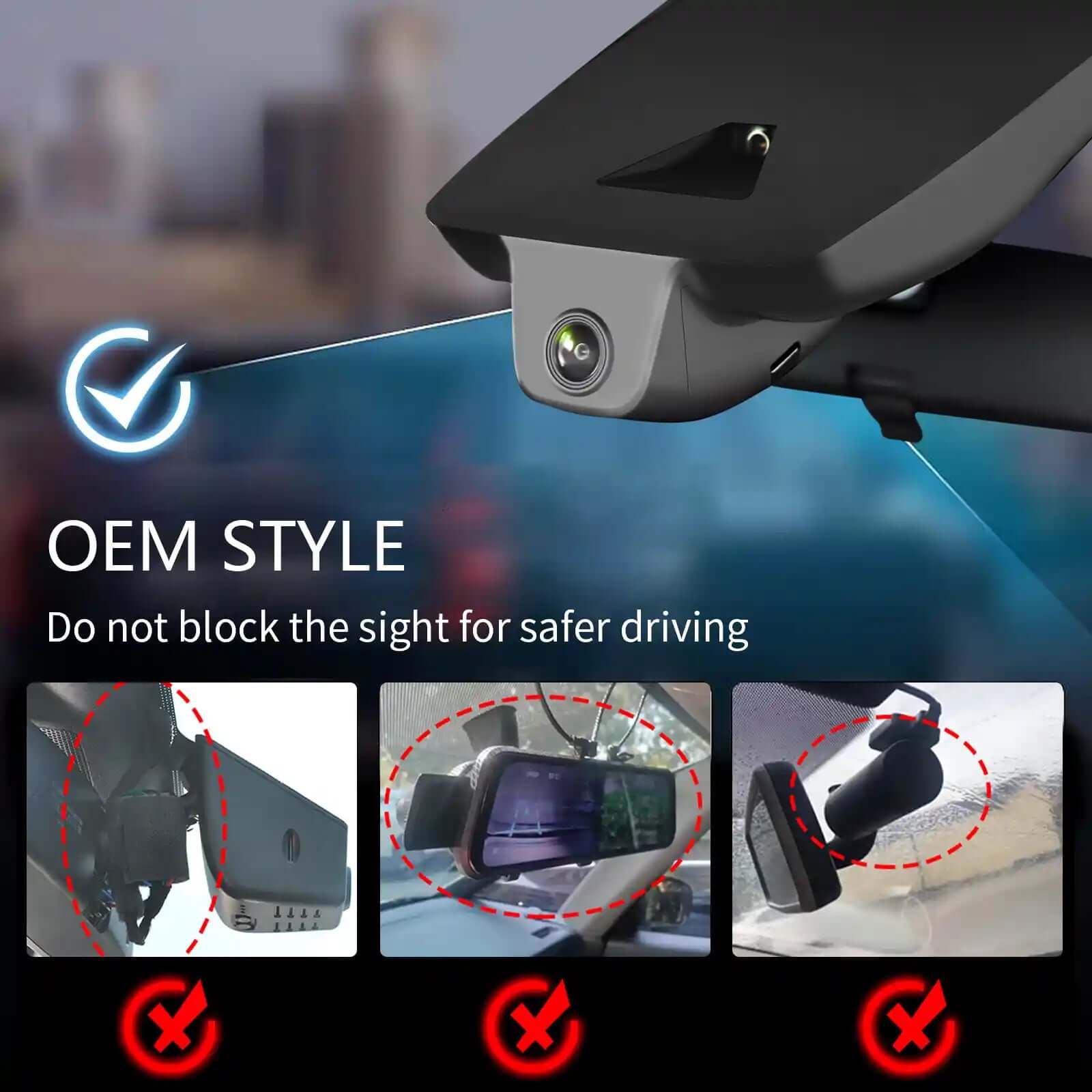 Corolla cross OEM style dash camera 