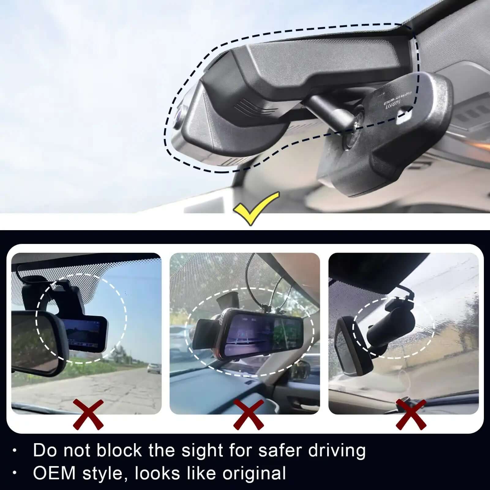 Chevy Silverado right OEM style dash cam