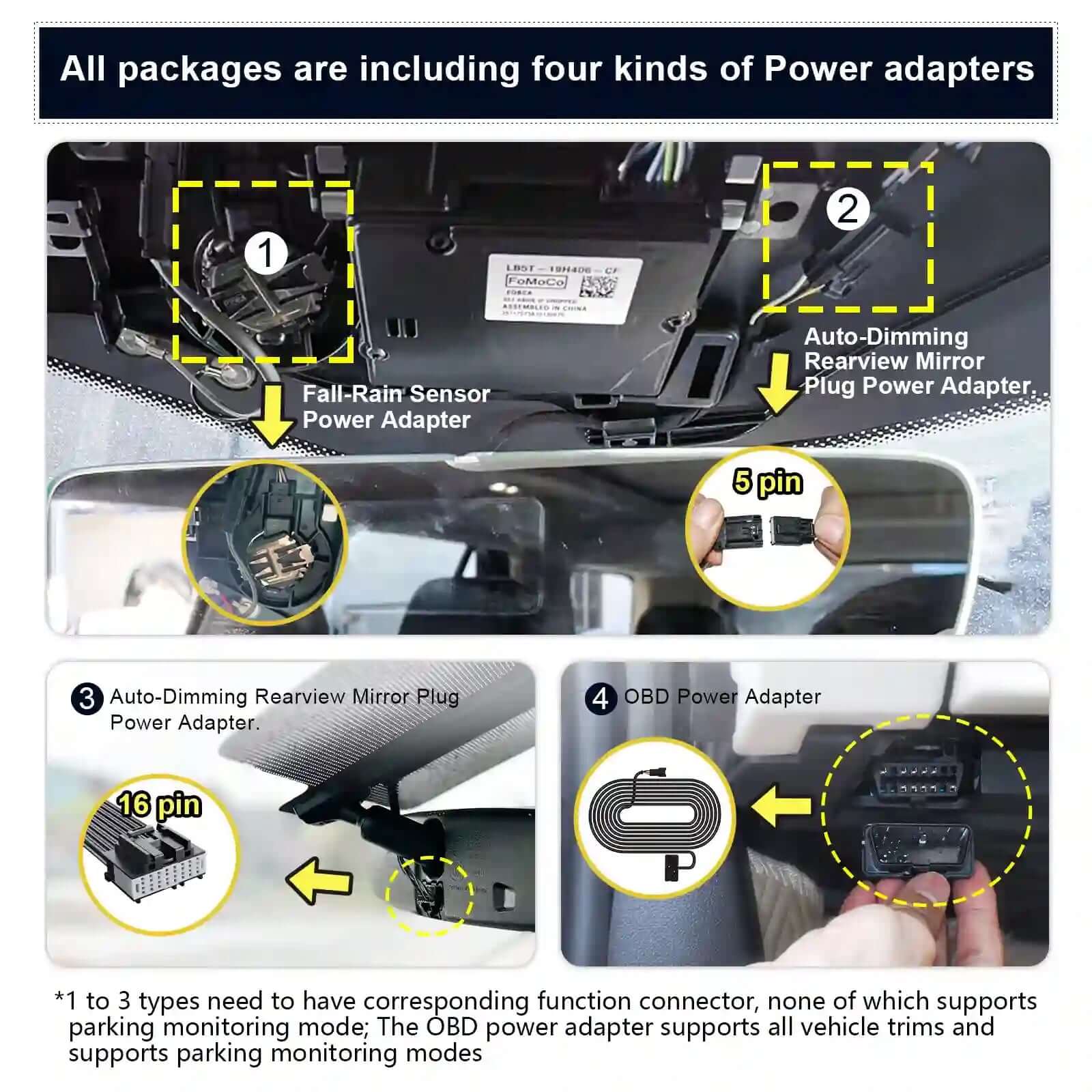 Ford Explorer dashcam rain sensor 