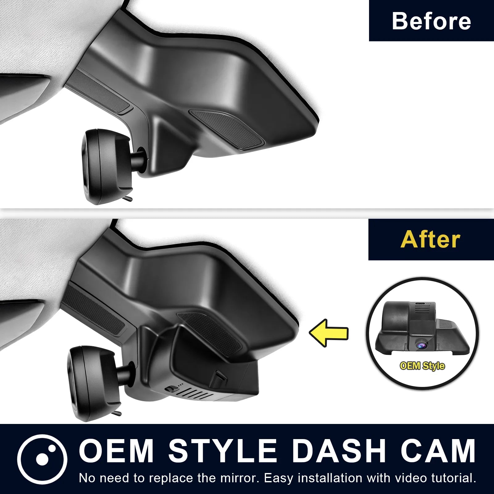 Front 4K & Rear 1080P Dash Cam Fit for Dodge RAM Gen5 RAM 1500 2025 2026 Mid-Term Facelift (Model G), Big Horn Laramie Lone Star Limited Rebel RHOTradesman etc, UHD 2160P Video, OEM Look, 128GB Card