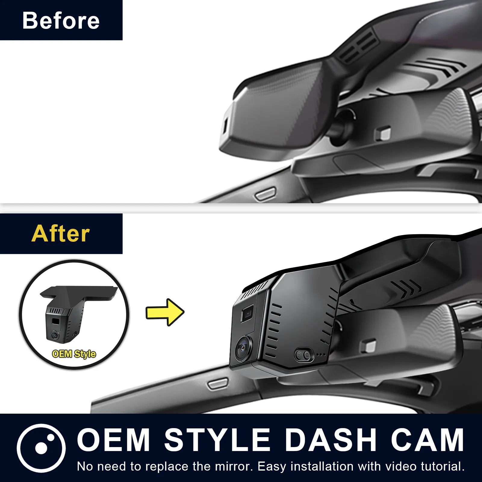 Front 4K & Rear 1080p Dash Cam for BMW 3-Series Gen7 