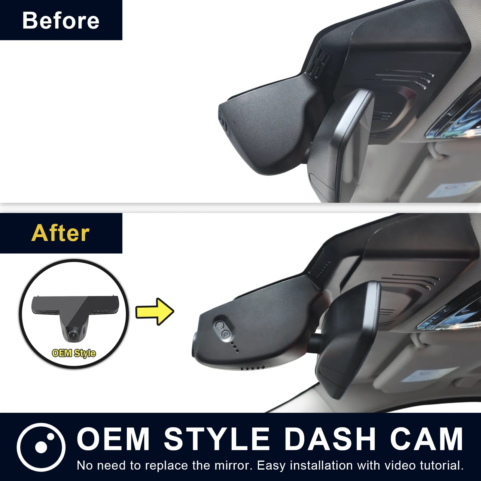 4K Dash Cam for BMW 8 Series Gen2 G14 G15 G16 2020 2021 2022 2023 2024 2025(Model D), OEM Style, 2160P UHD Video, WiFi & APP, 64GB Card