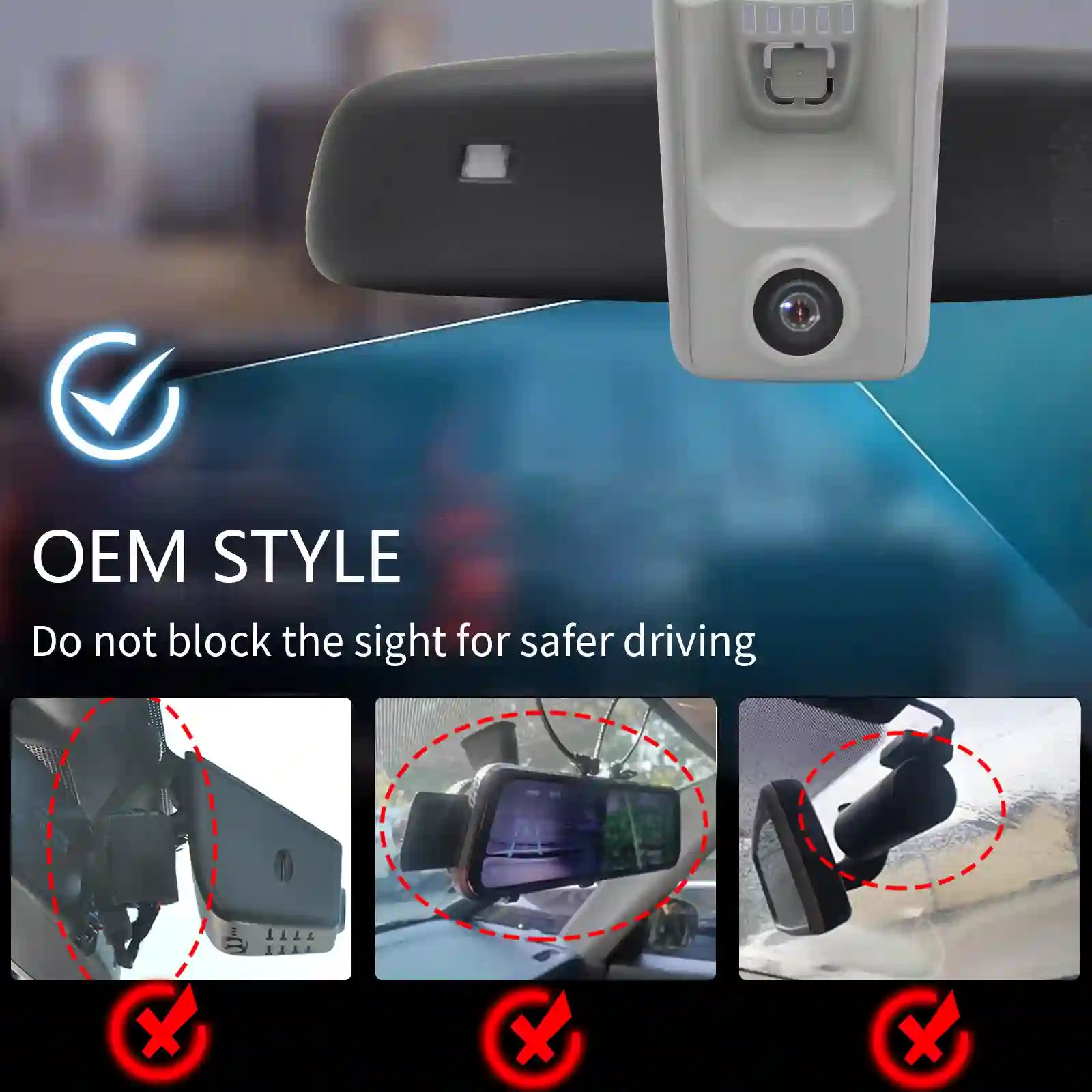 Audi OEM style dash camera Gray