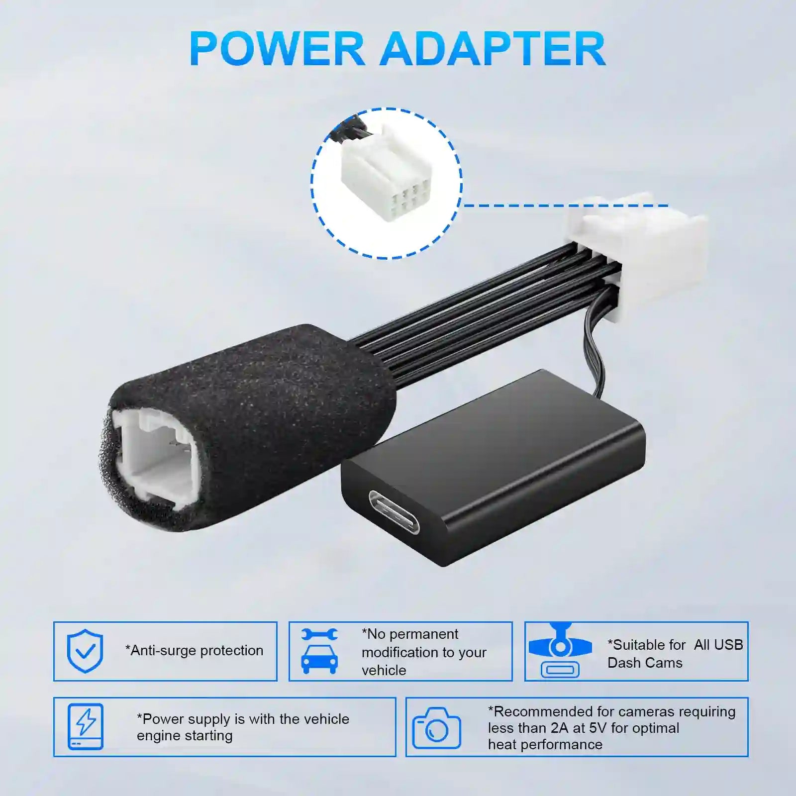 Honda power adapter for dashcamera 