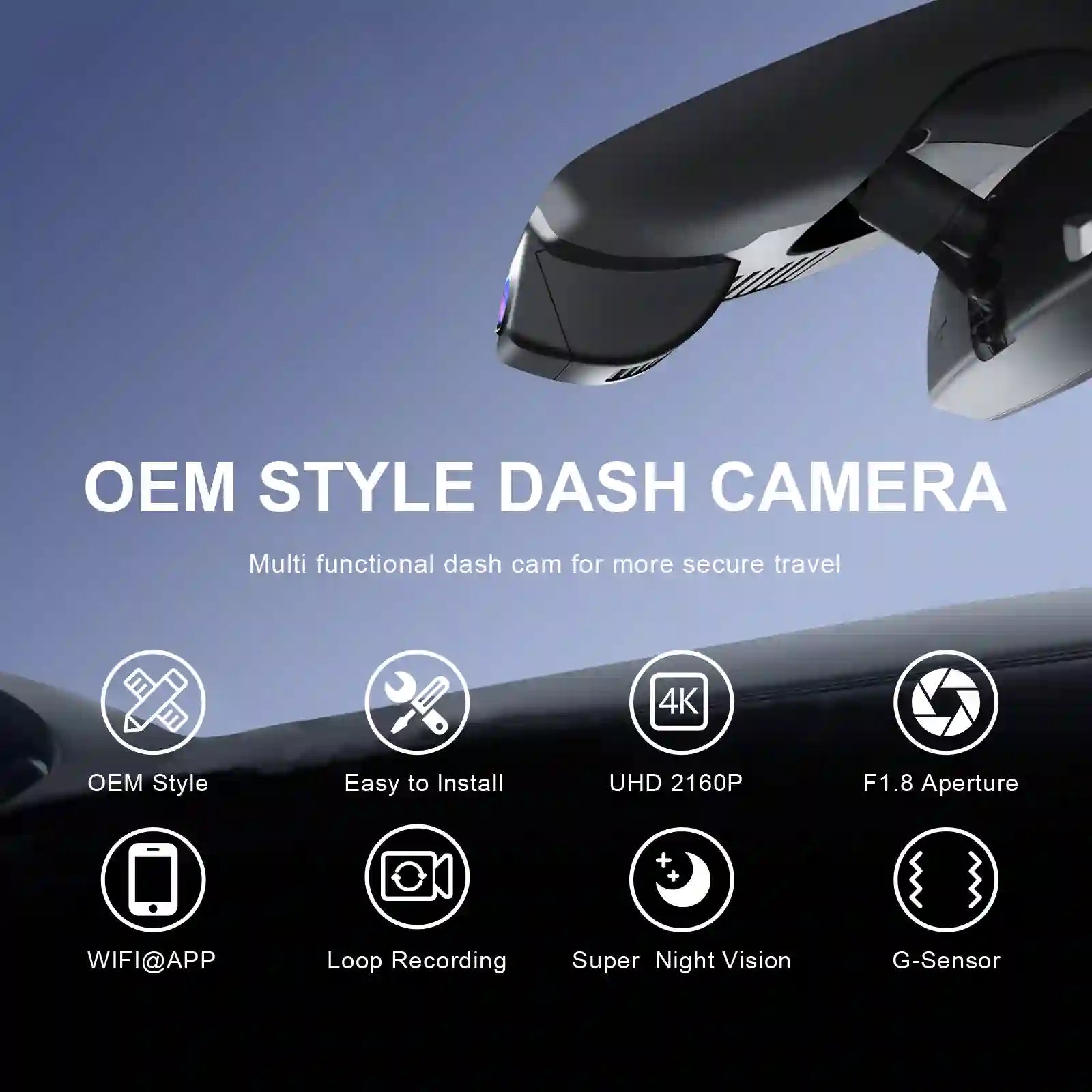 4K Dash Cam Custom fit for Mazda 3 2024 2025(Model B), UHD 2160P Video, Free App & WiFi, 64GB Card