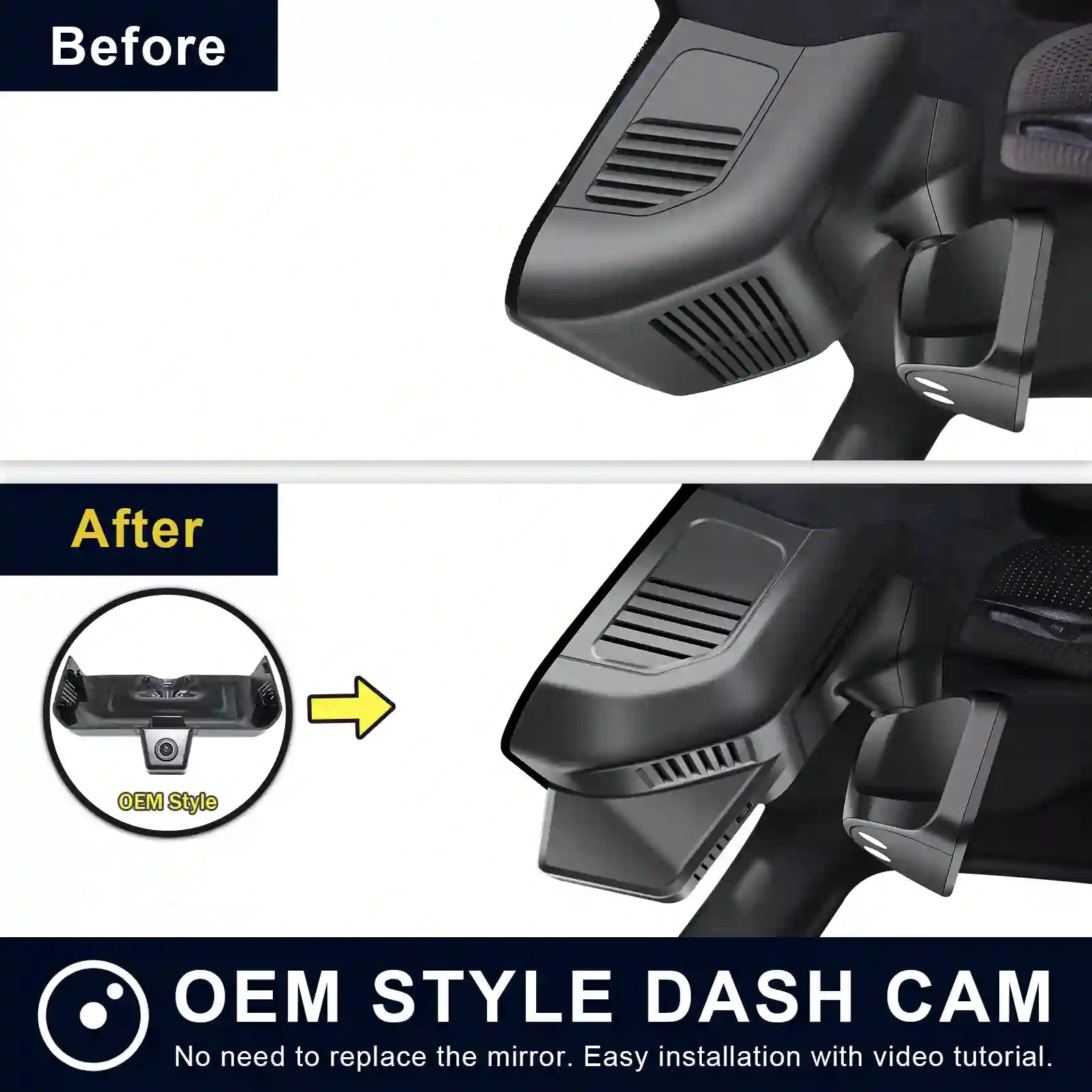 4K Dash Cam Custom for Mercedes-Benz G-Class W465 2025, AMG G63 2025(Model C), 4MATIC, OEM Look, Loop Recording, UHD 2160P Video, App & WiFi, 64GB Card, GPS