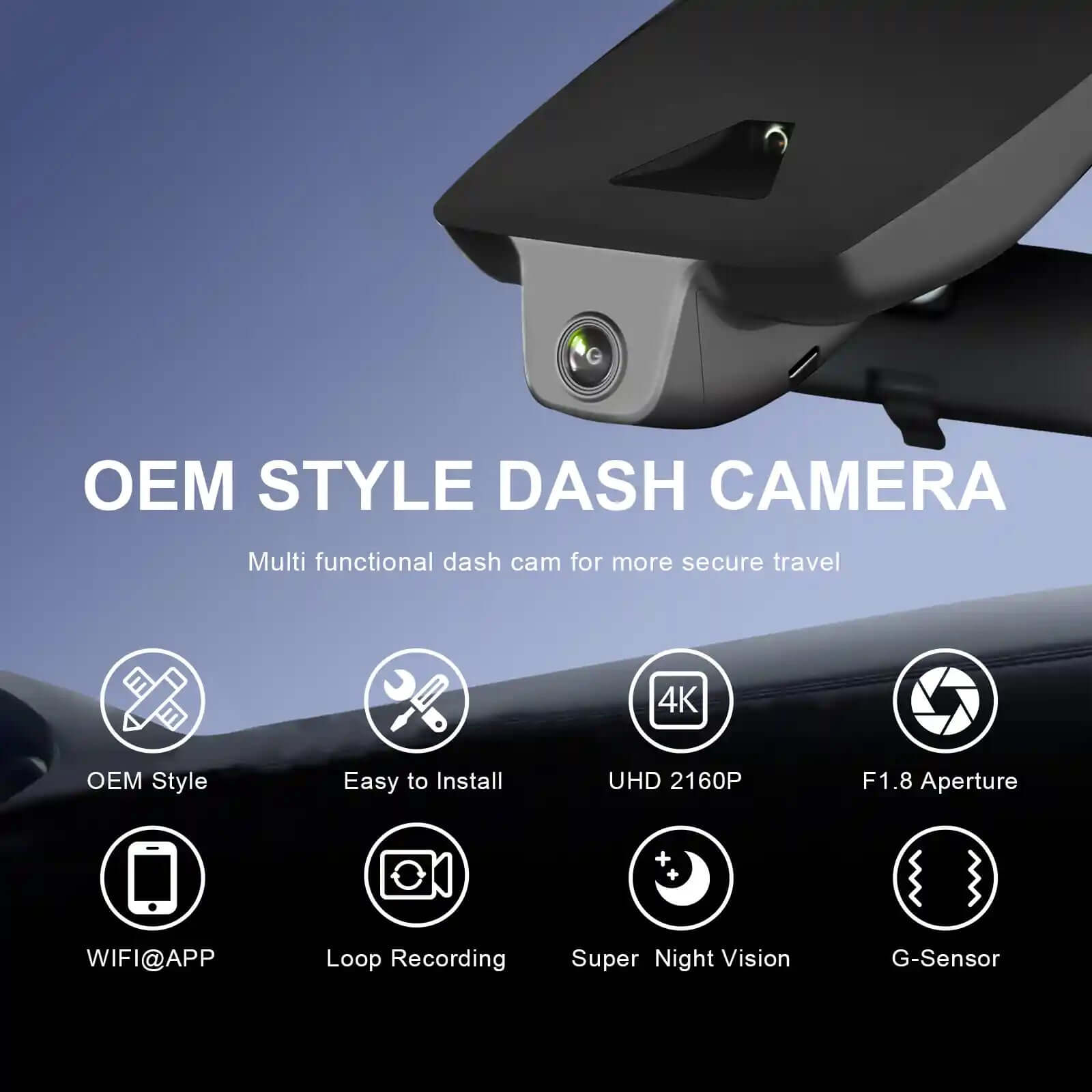 corolla cross OEM style dash camera 