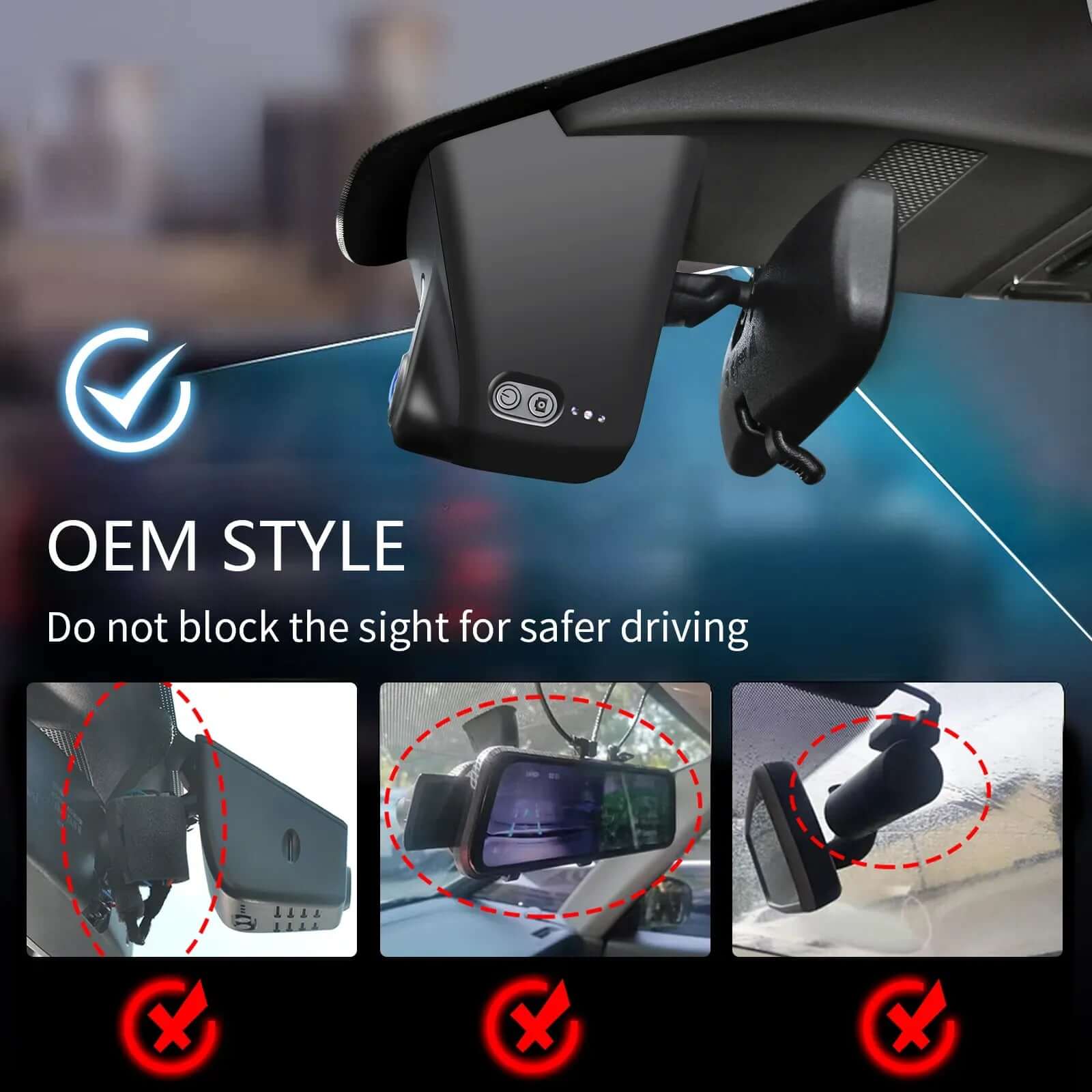 honda accord model A single dash cam OEM style 
