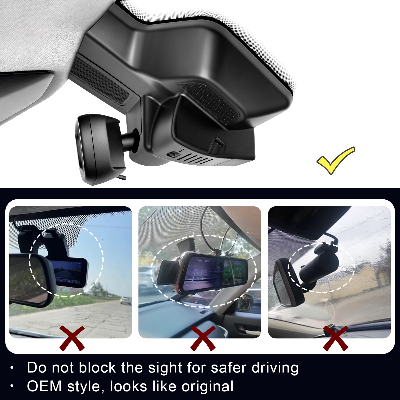 Mangoal 4K Dash Cam Custom fit for Jeep Grand Wagoneer & Grand Wagoneer L 2022 2023 2024 2025 2026, Series l Series ll Series ll Obsidian Series LLL etc, UHD 2160P Video, WiFi & App, 64GB Card