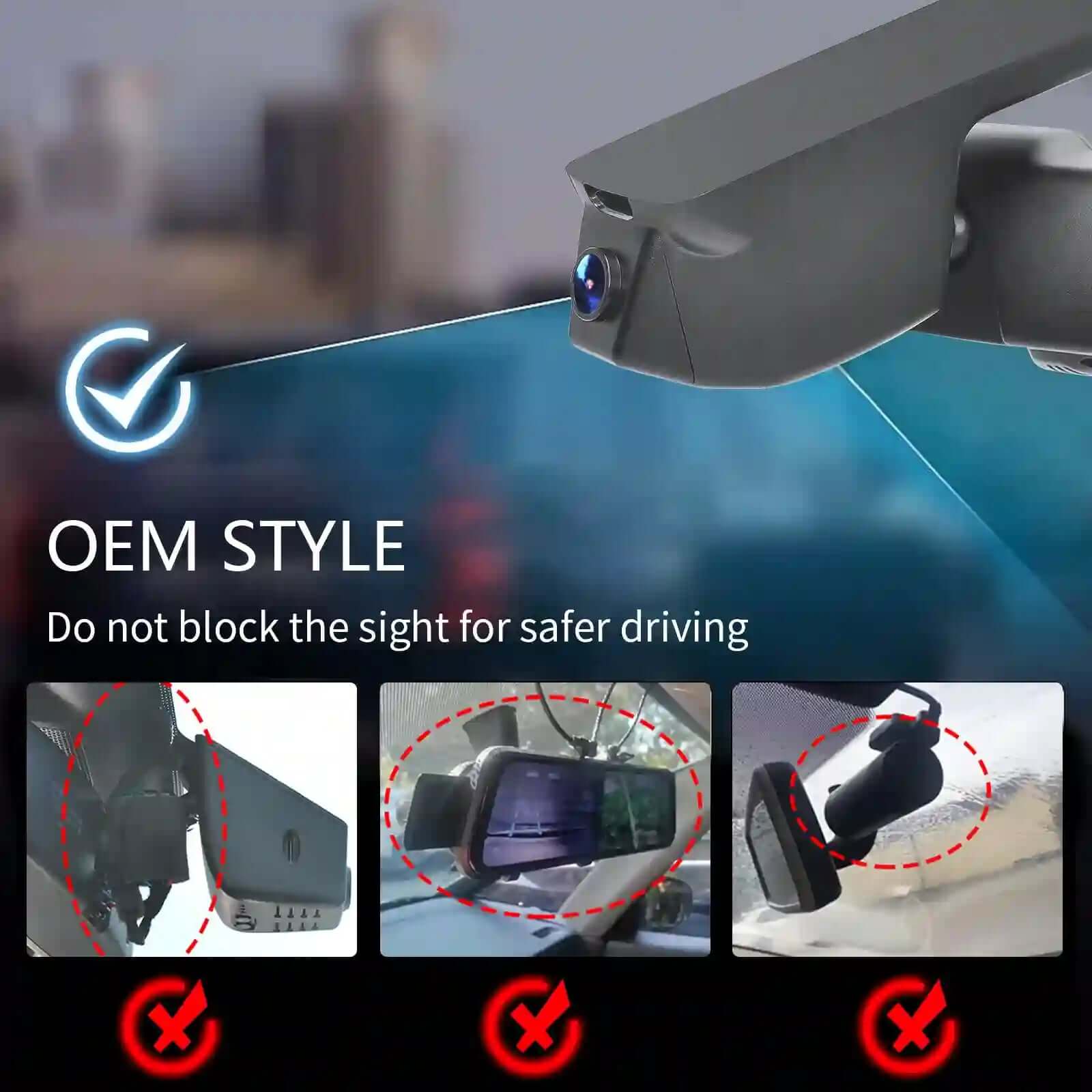 Chrysler pacifica model B dash cam OEM style 