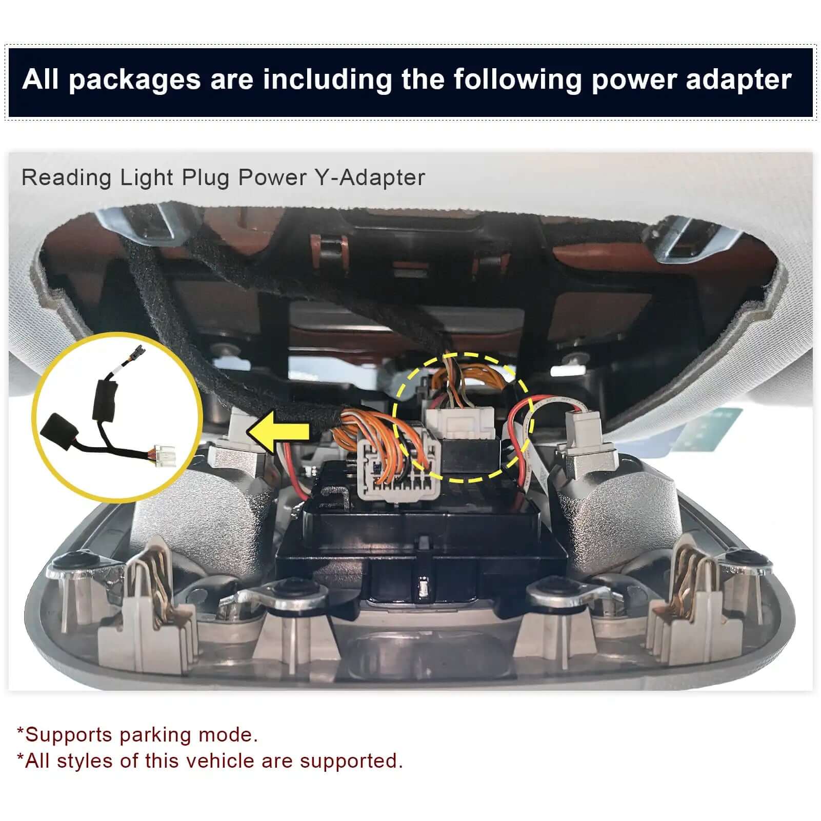 Jeep Compass OBD power Y-Adapter dash cam