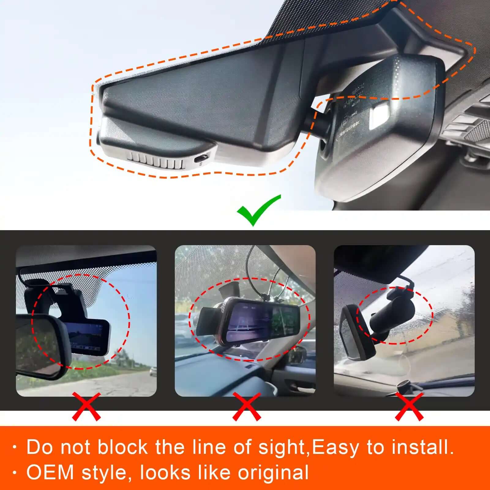 Ford Taurus right OEM style dash cam 