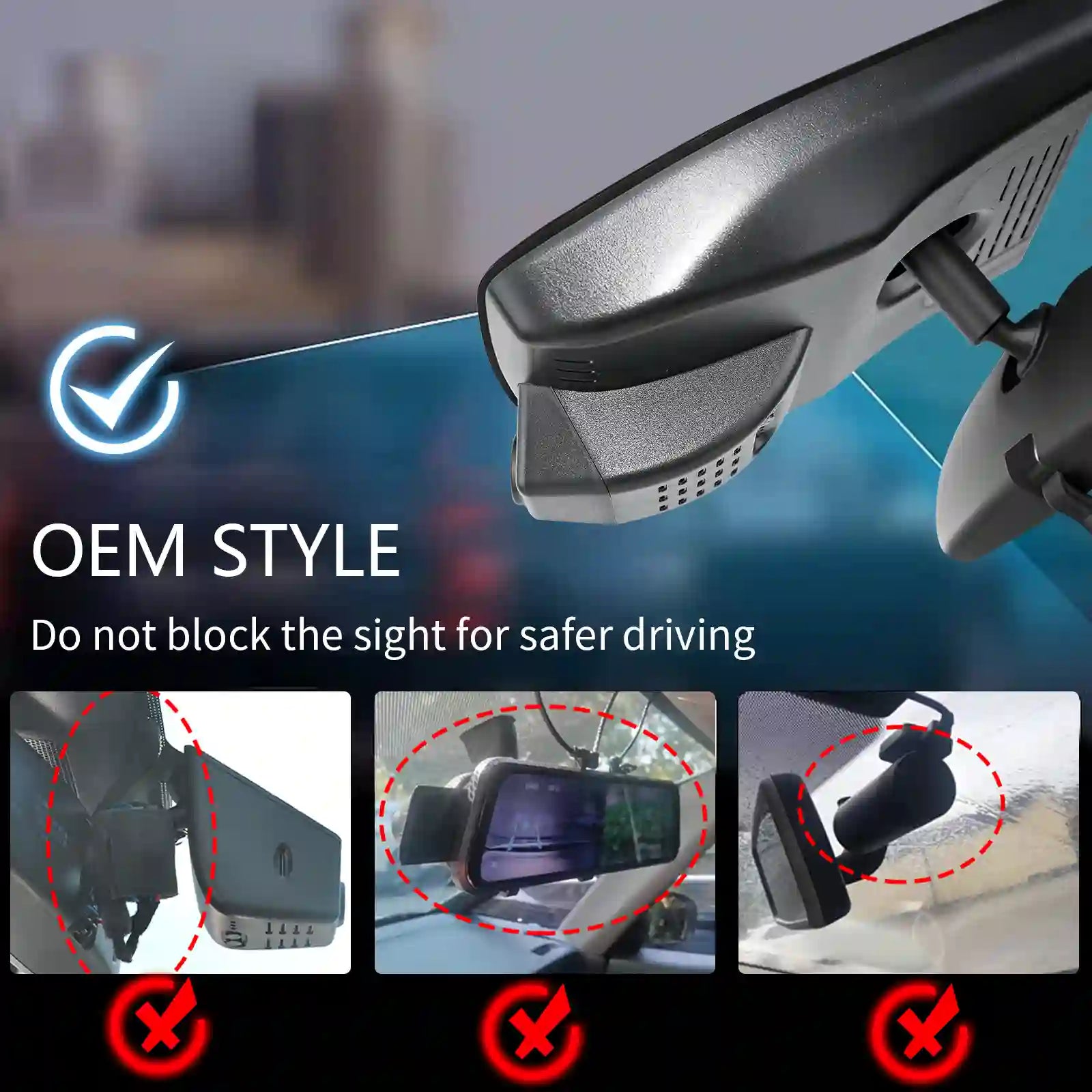 Car dashboard camera with instructions on safe installation and clear view for safer driving by mangoal tech dash camera installation.