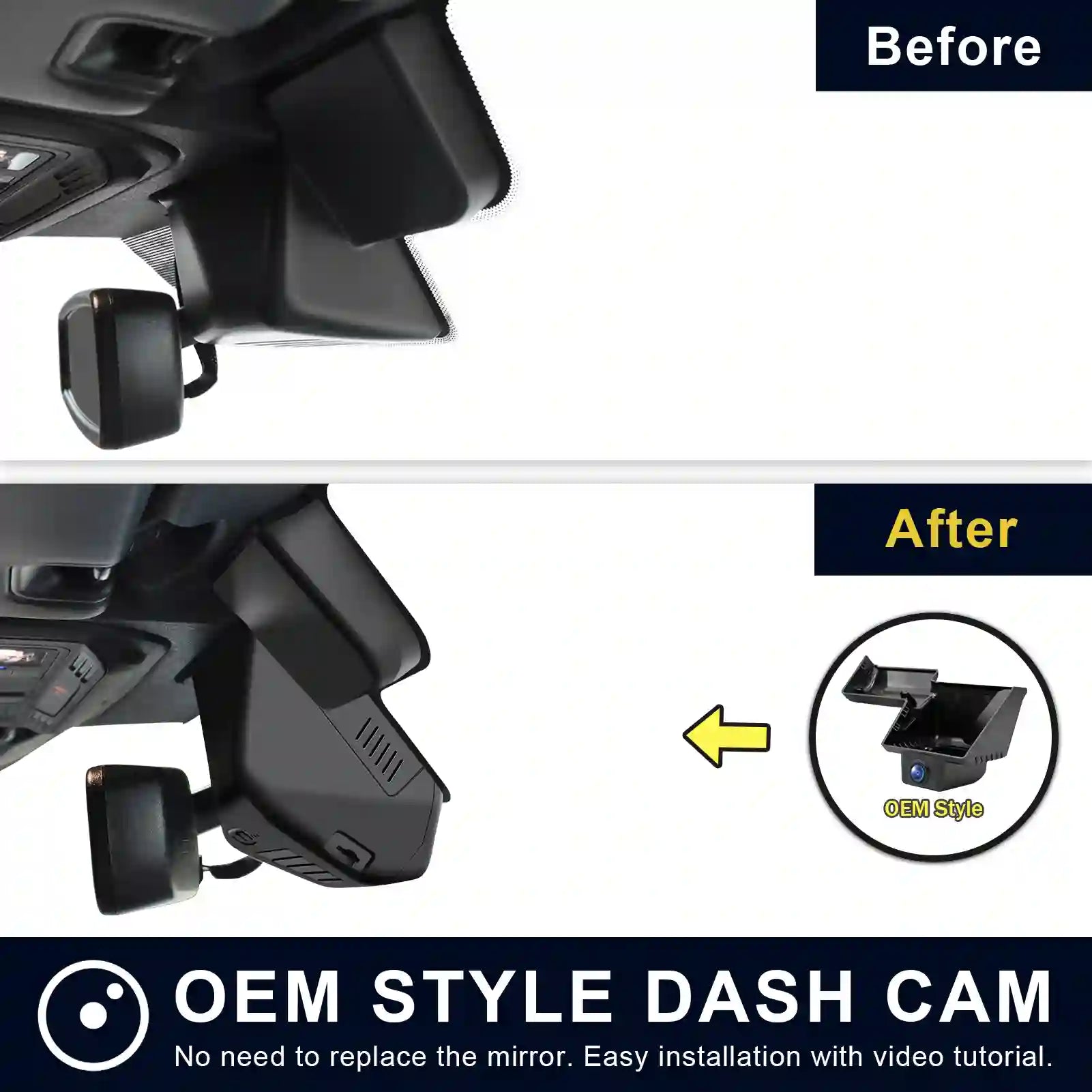 Front 4K & Rear 1080 Dash Cam Fit for Ford Bronco 2025(Model B), Does Not Fit Ford Bronco Sport, WiFi & App, 128GB Card