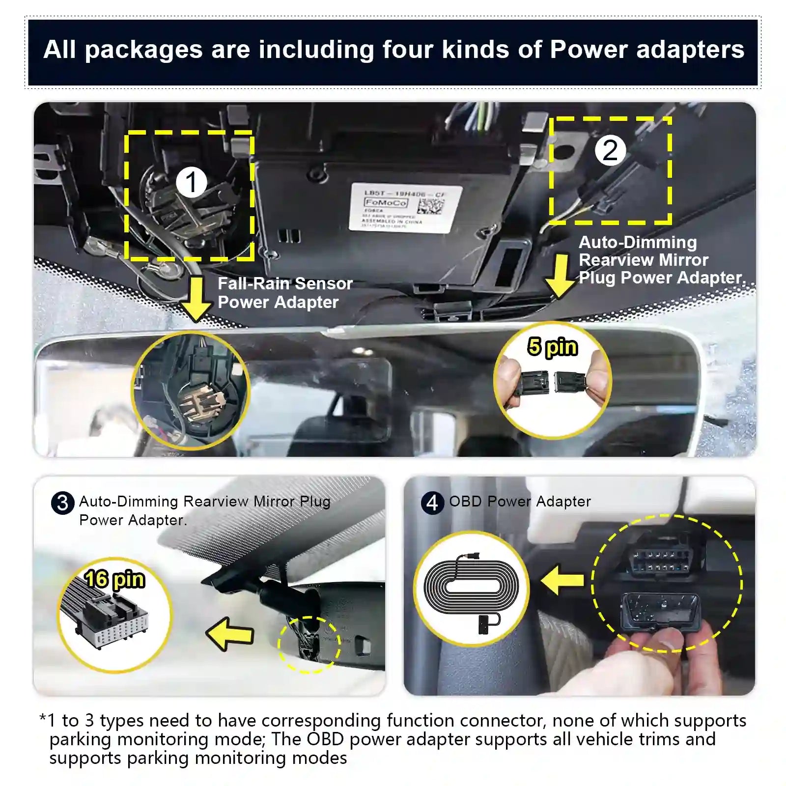 Ford Expedition dash camera rain sensor 